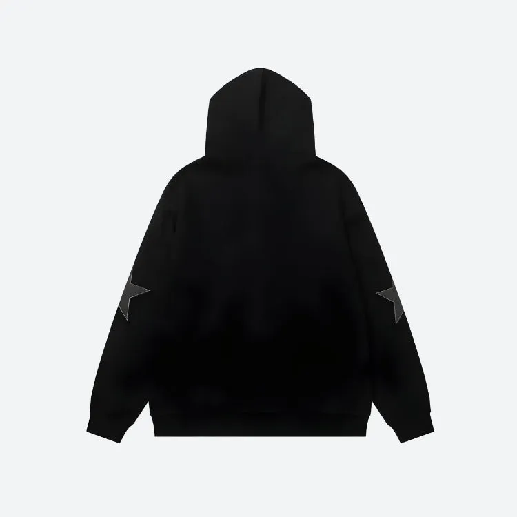 Y2K Star Patch Zip-Up Hoodie sold by Streetwear Society product image thumbnail 2
