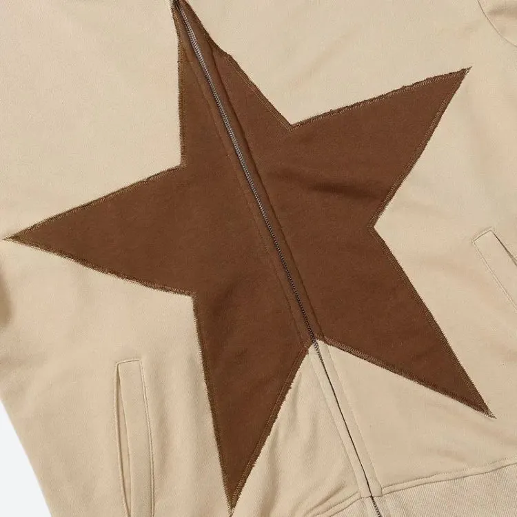 Y2K Star Patch Zip-Up Hoodie sold by Streetwear Society product image thumbnail 4