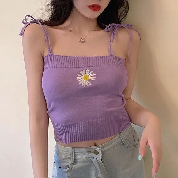 Daisy Knit Tank Top sold by Streetwear Society product image thumbnail 4