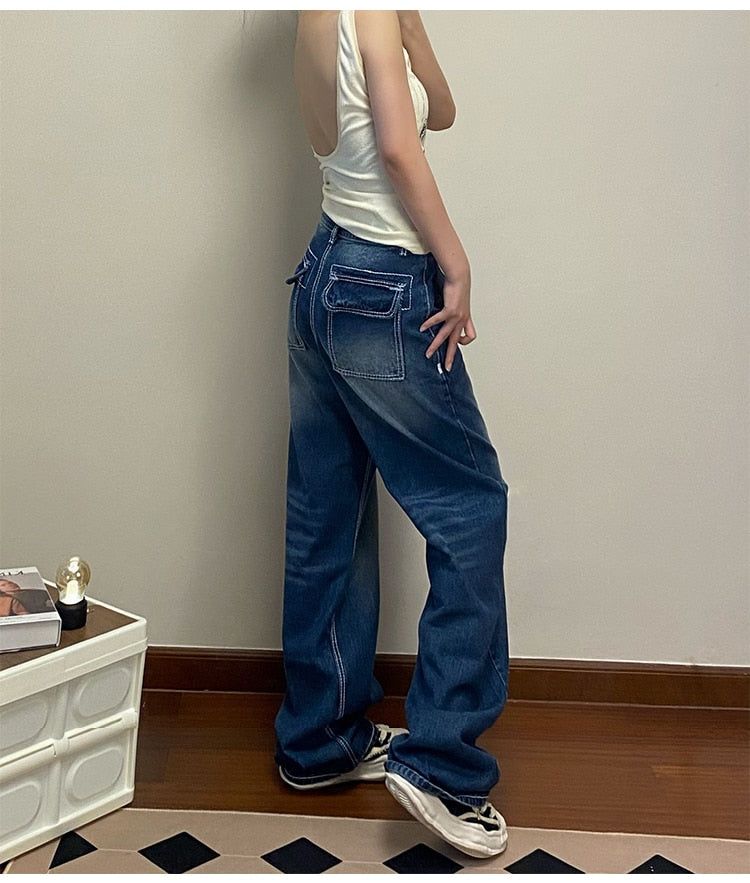 Vintage 90s straight leg baggy jeans sold by Streetwear Society product image thumbnail 7