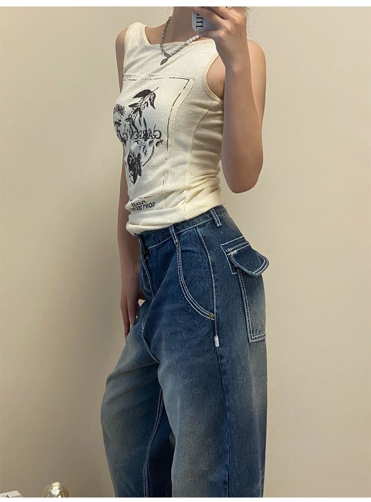 Vintage 90s straight leg baggy jeans sold by Streetwear Society product image thumbnail 3