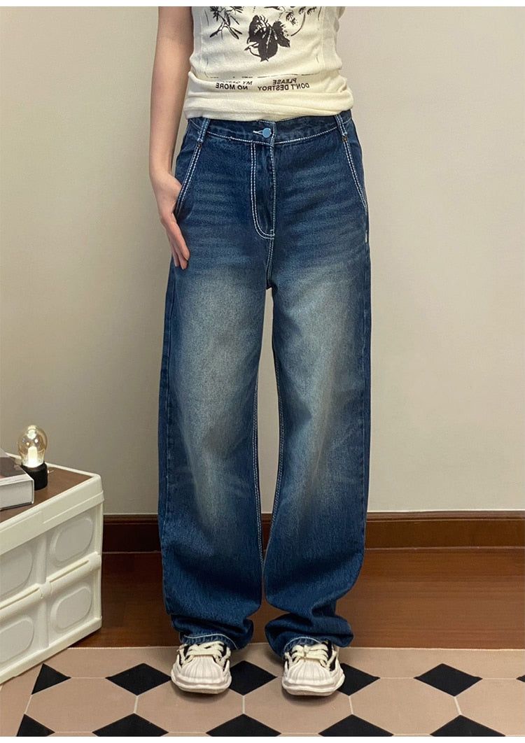 Vintage 90s straight leg baggy jeans sold by Streetwear Society product image thumbnail 5