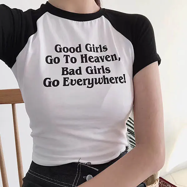 Good/Bad Girls Crop Top sold by Streetwear Society product image thumbnail 3