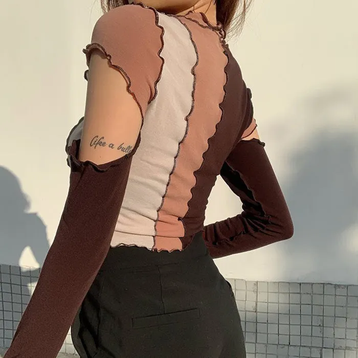 Shady Behavior Color Block Top sold by Streetwear Society product image thumbnail 3