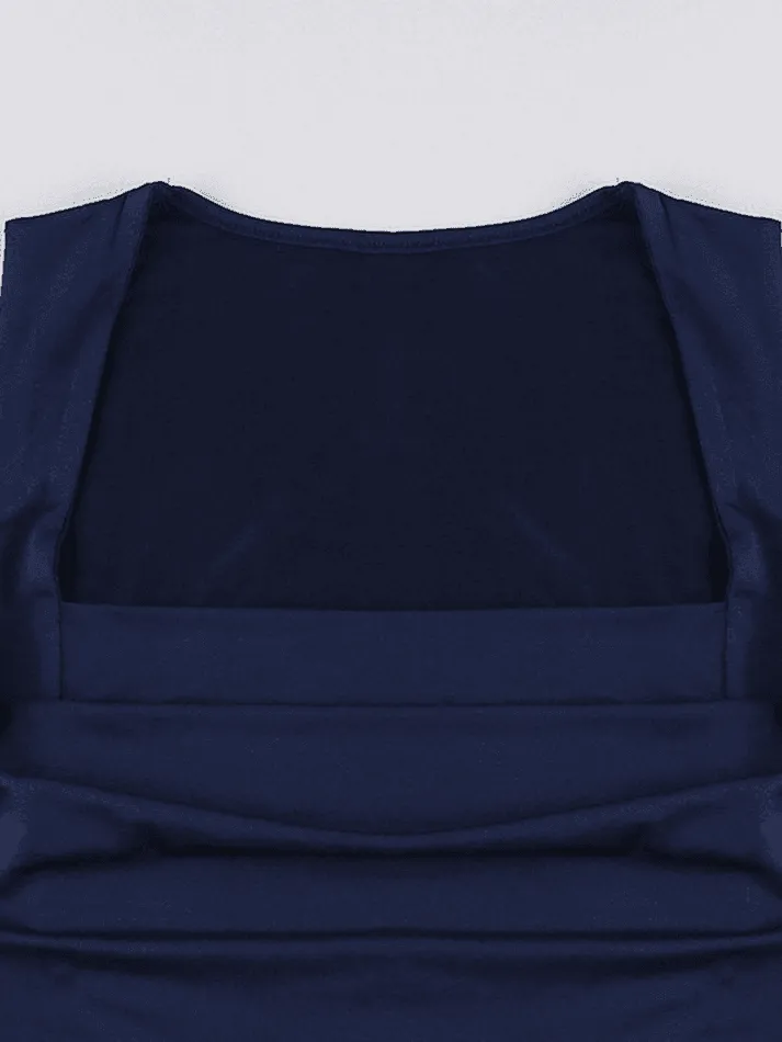 Ruched Scoop Neck Crop Tank Top sold by Streetwear Society product image thumbnail 4