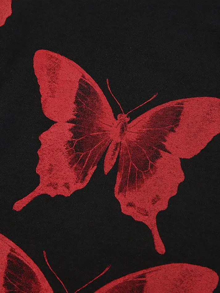 Butterfly Print Crop Tank Top sold by Streetwear Society product image thumbnail 4