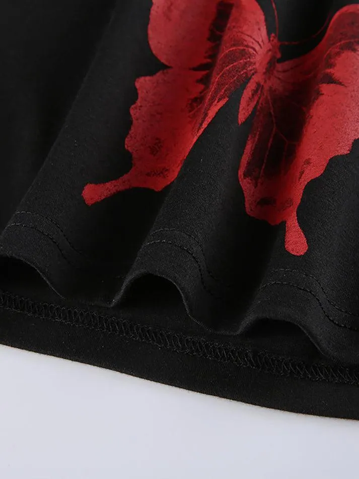 Butterfly Print Crop Tank Top sold by Streetwear Society product image thumbnail 5