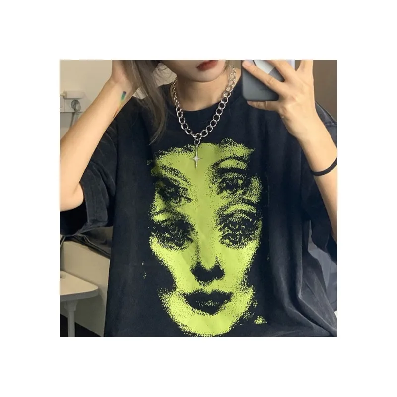 Grunge Ghost Face Graphic T-Shirt sold by Streetwear Society