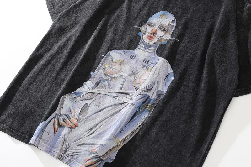 Hajime Sorayama Oversize Cotton T-Shirt sold by Streetwear Society product image thumbnail 2
