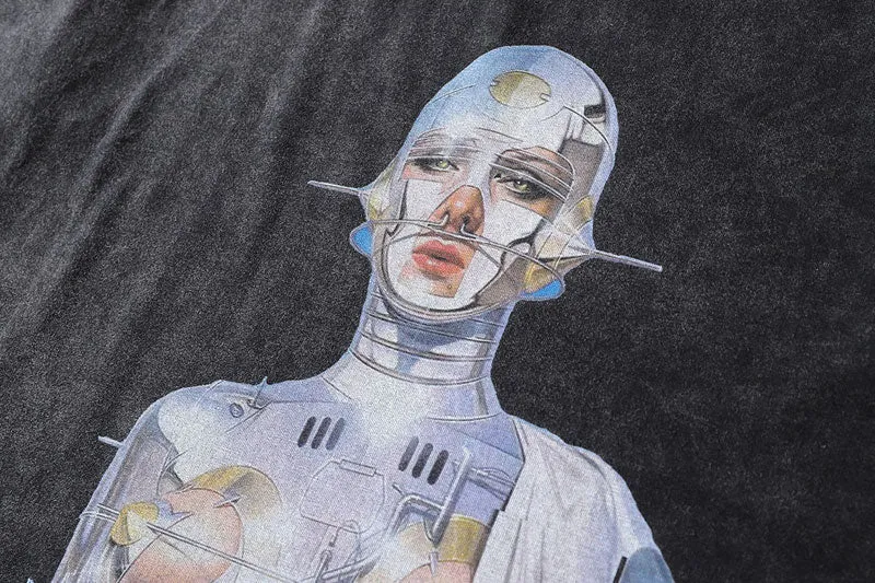 Hajime Sorayama Oversize Cotton T-Shirt sold by Streetwear Society product image thumbnail 3