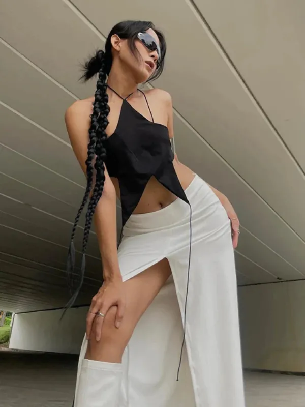 Y2k Star Lace Up Backless Top sold by Streetwear Society