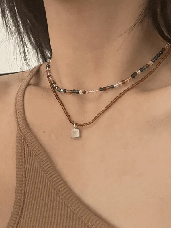 2pcs Y2K pearl necklace sold by Streetwear Society