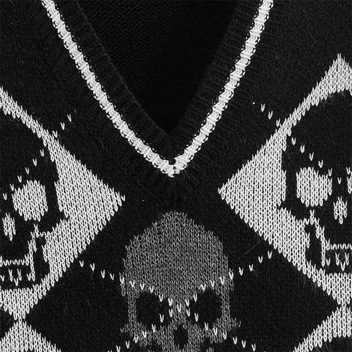 Skull Argyle Vest sold by Streetwear Society product image thumbnail 3