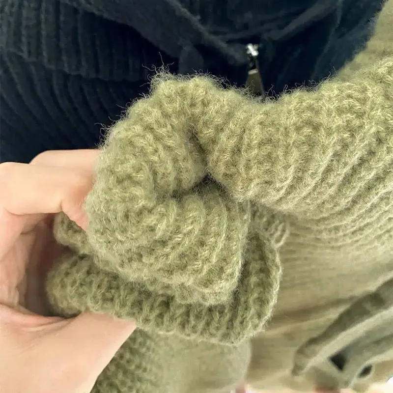 Oversized Knitted Hooded Cardigan sold by Streetwear Society product image thumbnail 4