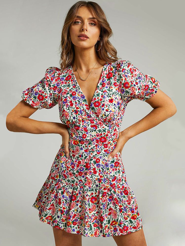 Vintage Floral Mini Dress sold by Streetwear Society
