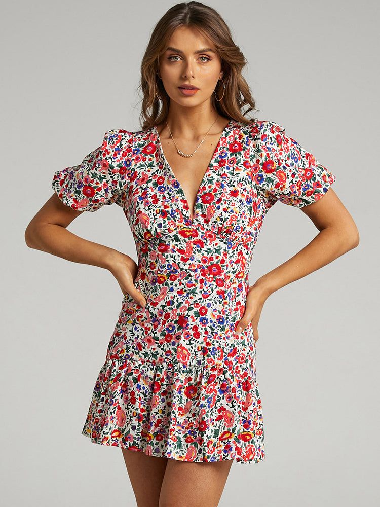 Vintage Floral Mini Dress sold by Streetwear Society product image thumbnail 3