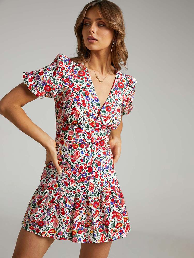 Vintage Floral Mini Dress sold by Streetwear Society product image thumbnail 5