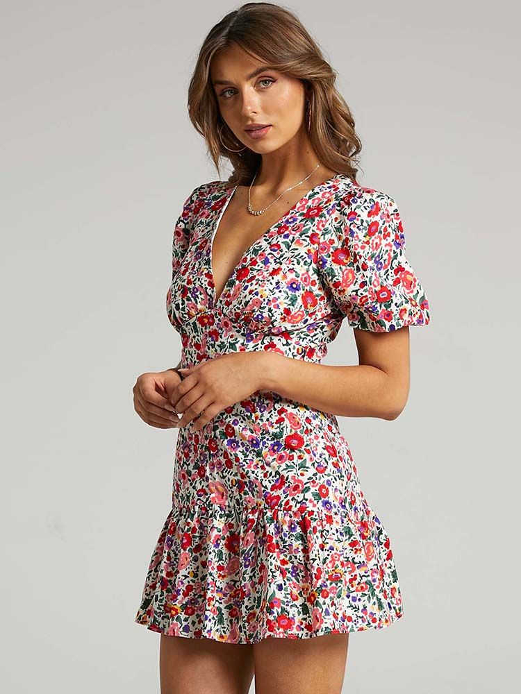 Vintage Floral Mini Dress sold by Streetwear Society product image thumbnail 7