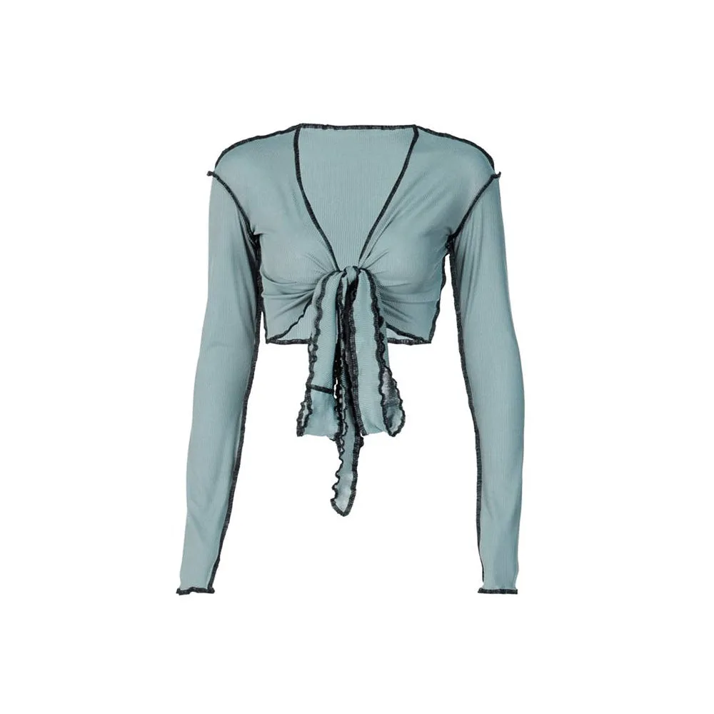 Trouble Maker Tie Front Crop Top sold by Streetwear Society