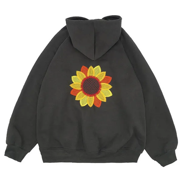 Sunflower Embroidered Hoodie sold by Streetwear Society product image thumbnail 2