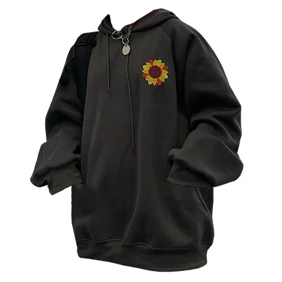 Sunflower Embroidered Hoodie sold by Streetwear Society
