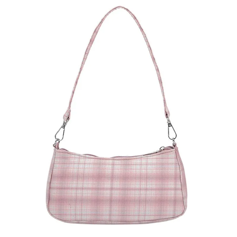 Soft Girl Plaid Baguette Bag sold by Streetwear Society