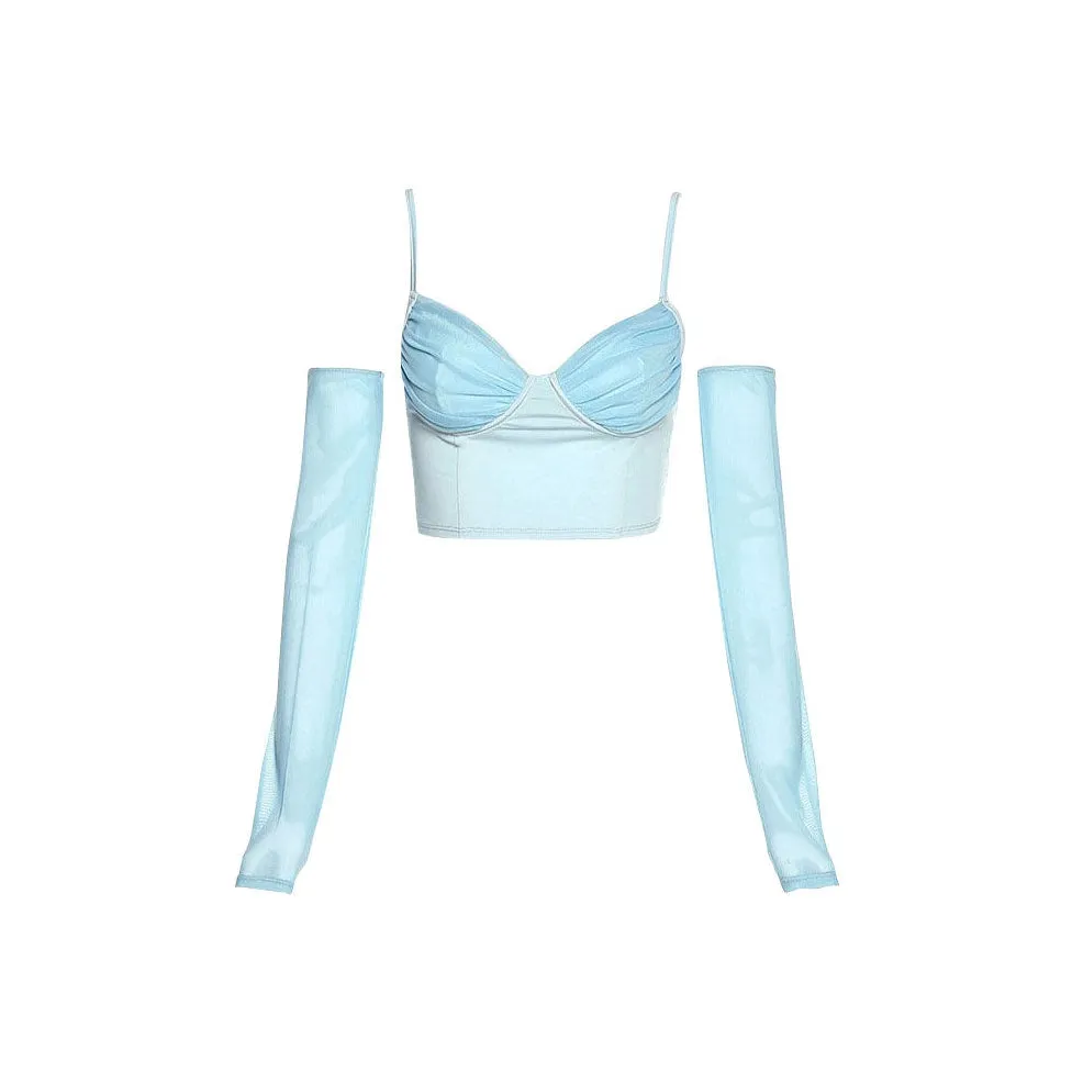 Sky Blue Top & Gloves Set sold by Streetwear Society product image thumbnail 2