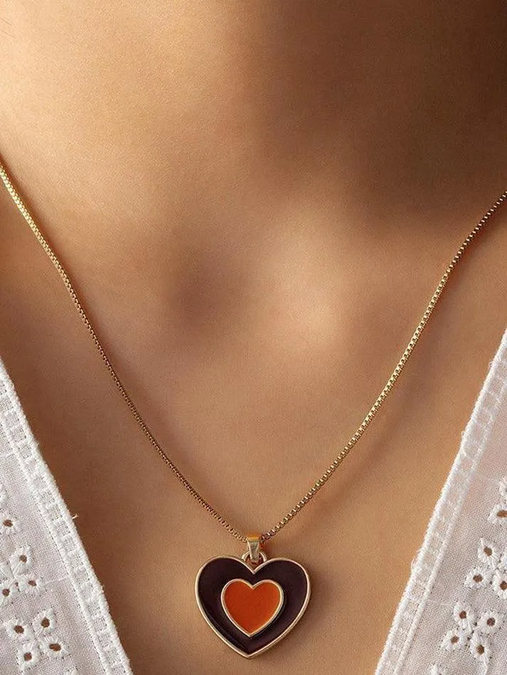Gradient Heart Pendant Necklace sold by Streetwear Society