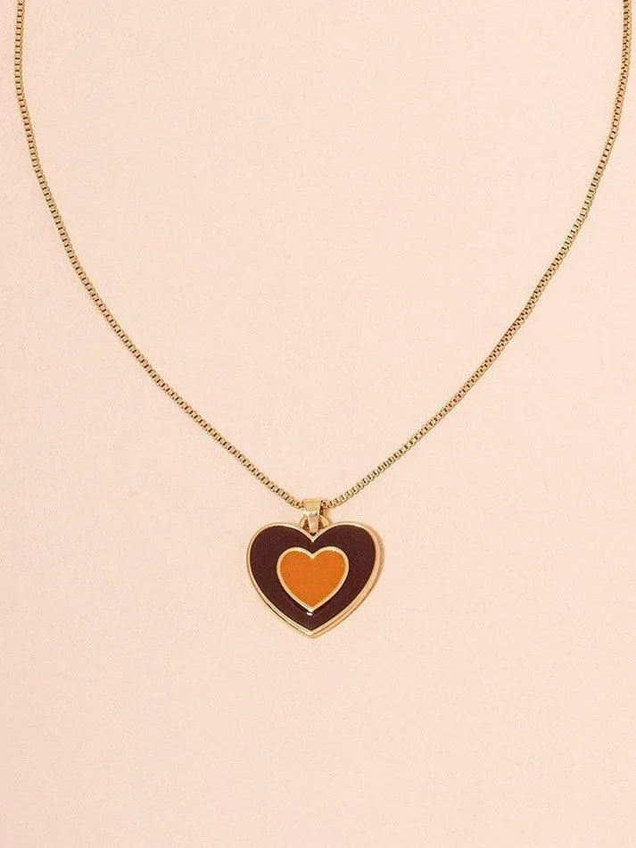 Gradient Heart Pendant Necklace sold by Streetwear Society product image thumbnail 5
