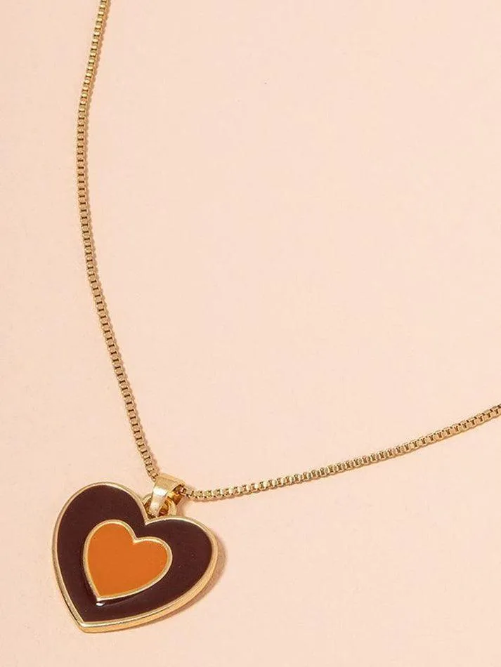 Gradient Heart Pendant Necklace sold by Streetwear Society product image thumbnail 2
