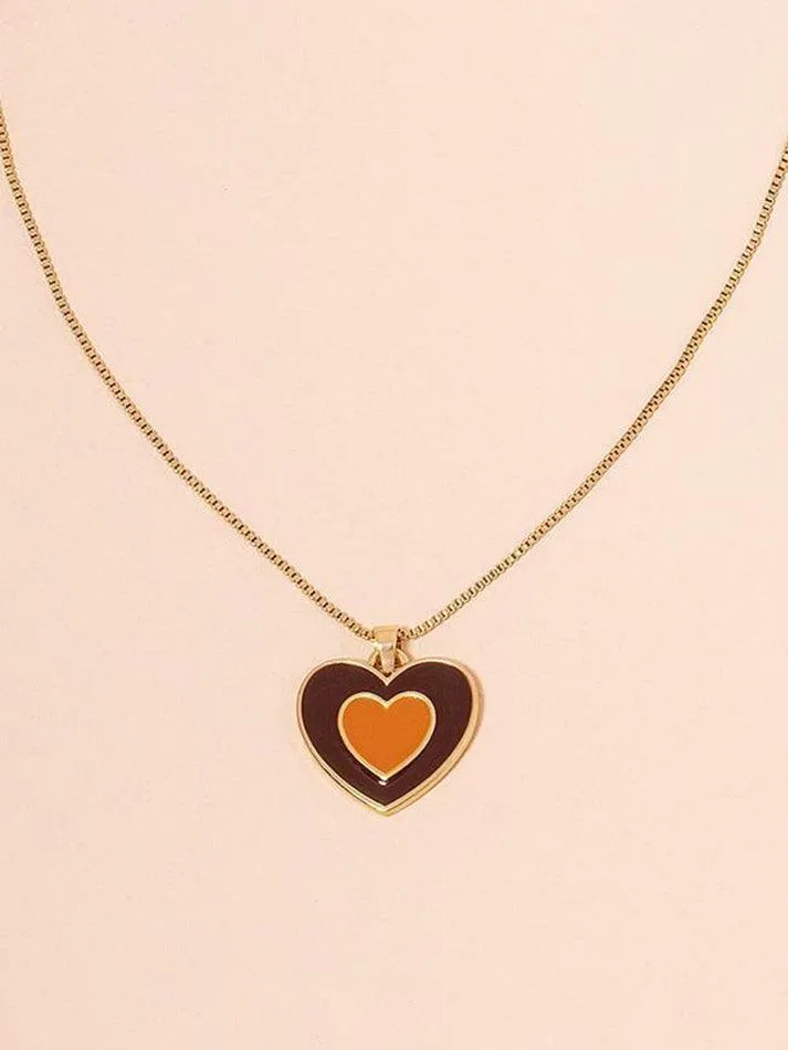 Gradient Heart Pendant Necklace sold by Streetwear Society product image thumbnail 3