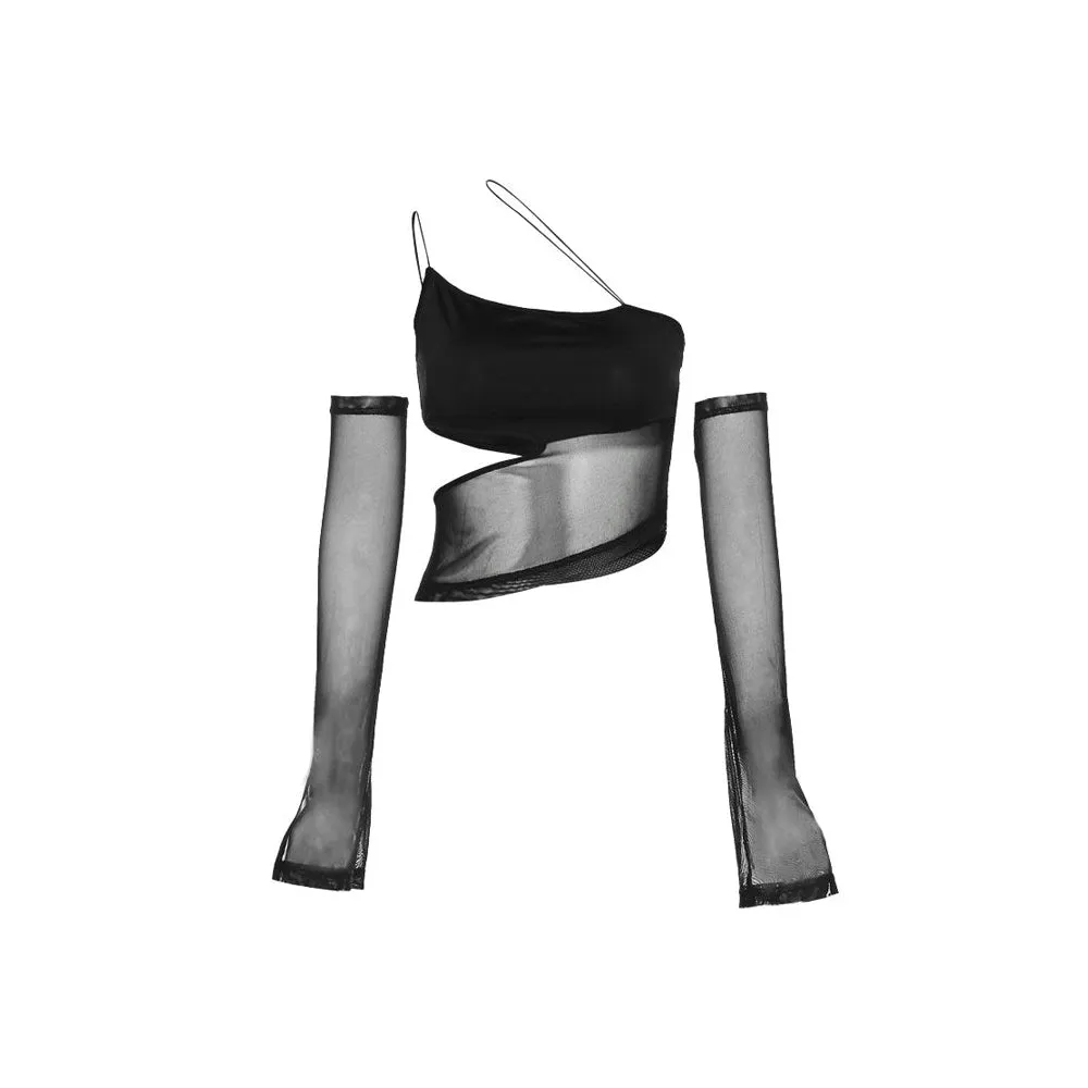 E-girl Cut Out Mesh Top sold by Streetwear Society