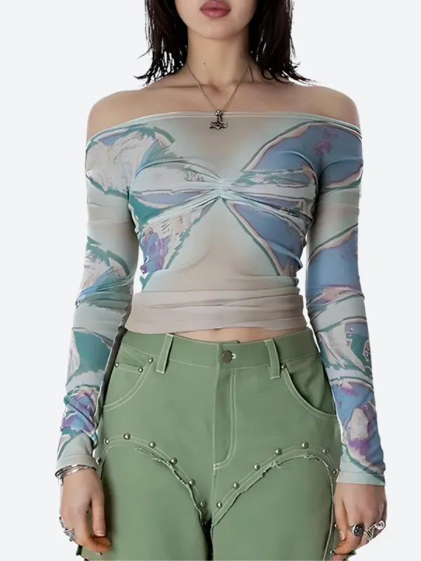 Fairycore Butterfly Mesh Top made by Streetwear Society