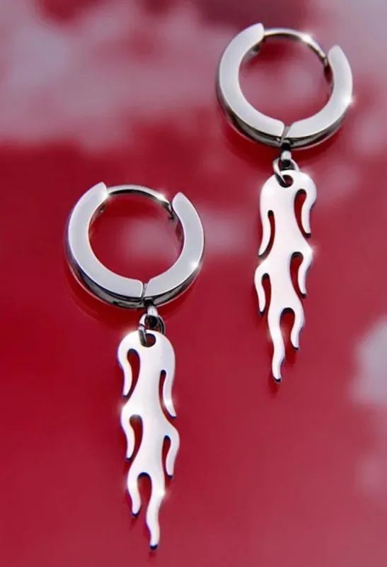 Flame earrings sold by Streetwear Society