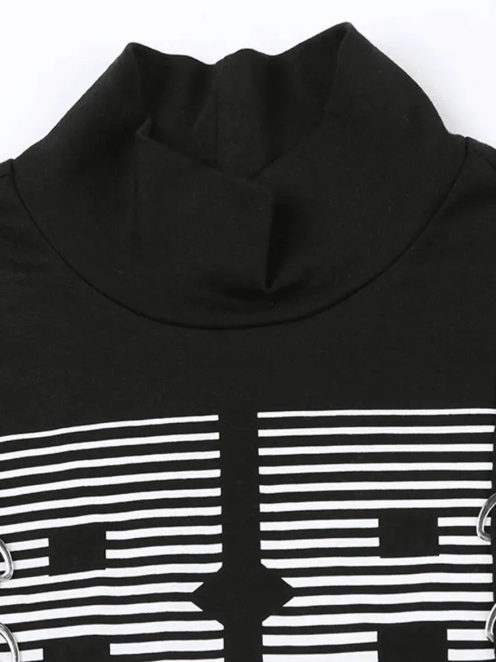 D Ring Strap High Neck Cropped Tank Top sold by Streetwear Society product image thumbnail 5