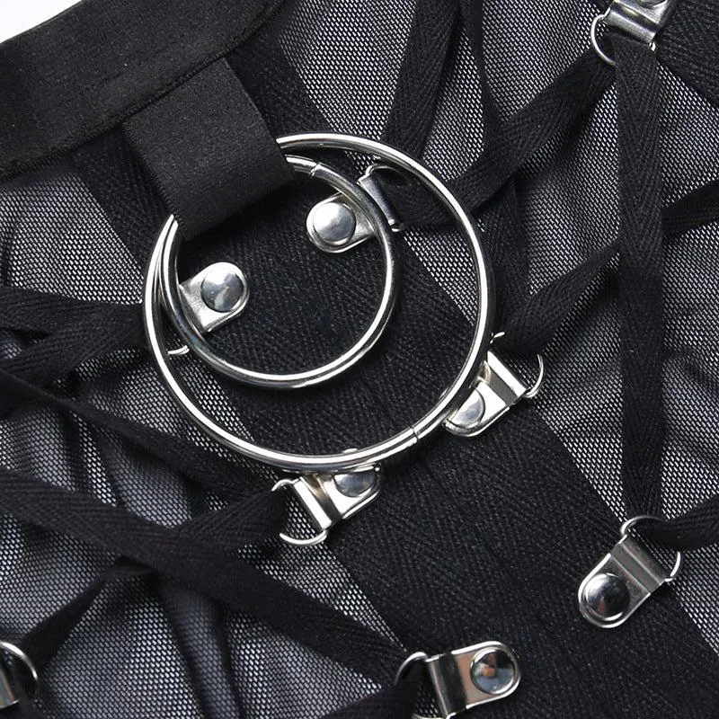 Goth Backless Halter Top sold by Streetwear Society product image thumbnail 5