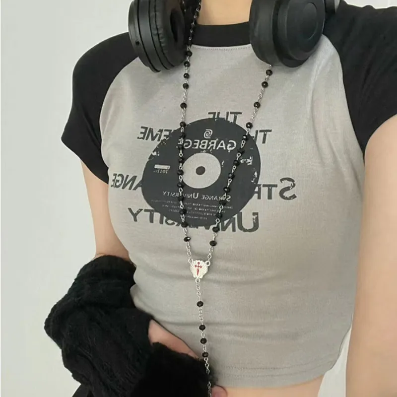Vinyl Print Crop Top sold by Streetwear Society