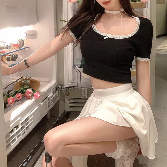 French Maid Crop Top sold by Streetwear Society product image thumbnail 2