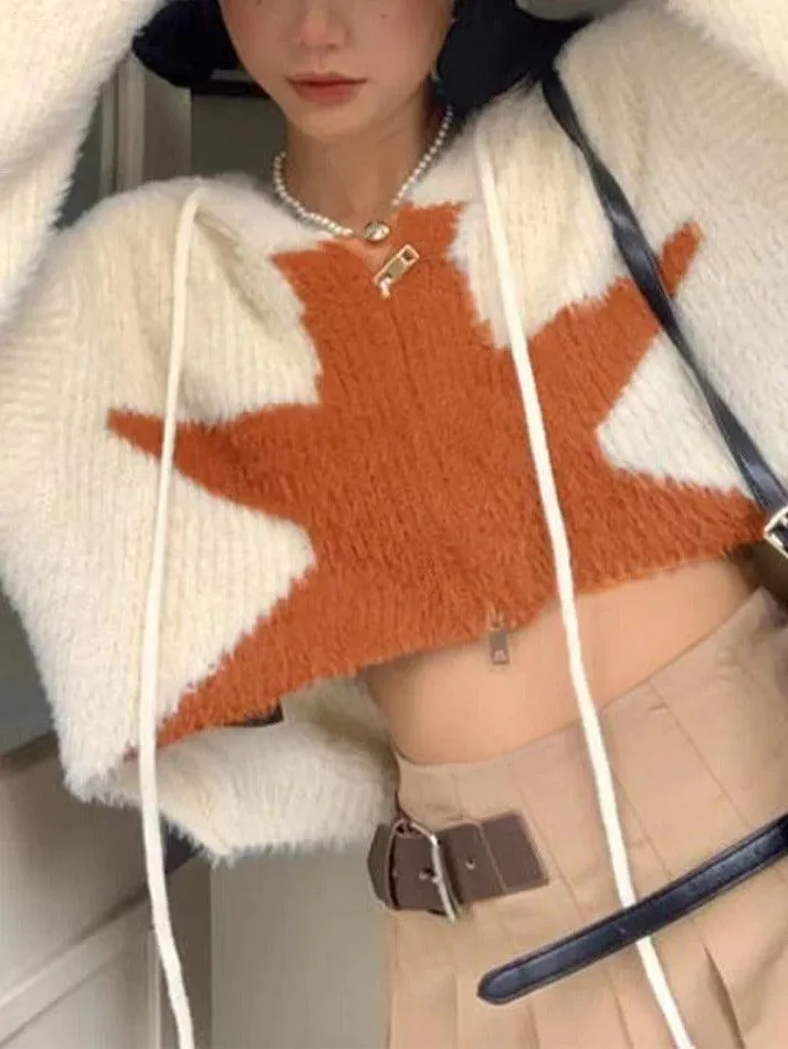 Short loose cardigan with starry hood sold by Streetwear Society product image thumbnail 5