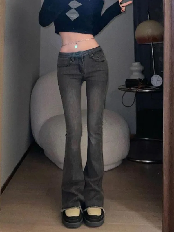 Casual Low Rise Flare Jeans sold by Streetwear Society