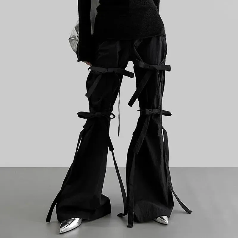 Gothic Lace-Up Flare Pants sold by Streetwear Society product image thumbnail 3