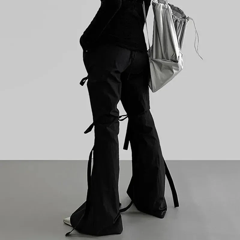 Gothic Lace-Up Flare Pants sold by Streetwear Society product image thumbnail 2