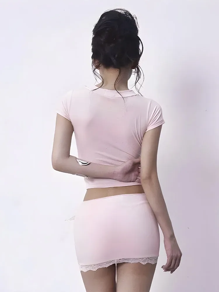 Soft Coquette Bow Two Piece Set sold by Streetwear Society product image thumbnail 3