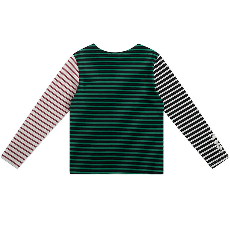 Striped Asymmetric Long Sleeve Top sold by Streetwear Society product image thumbnail 4