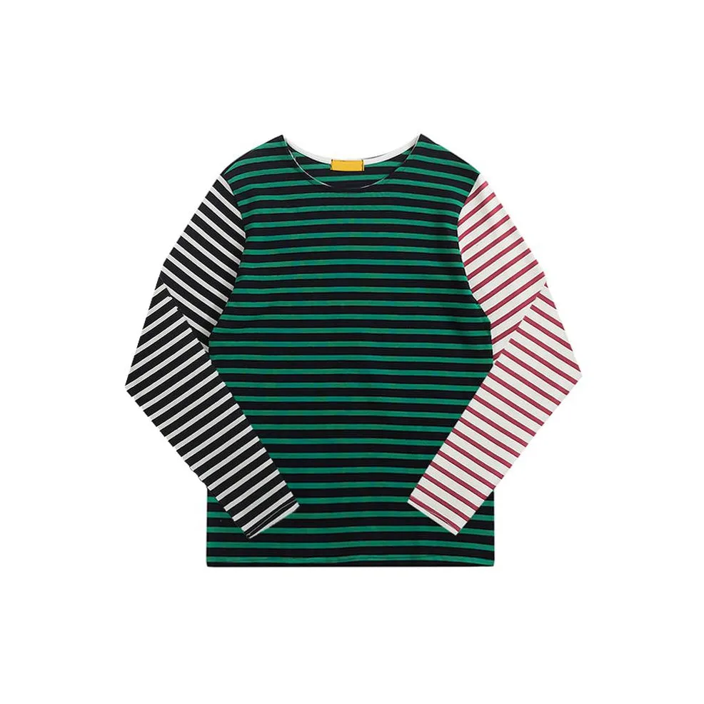 Striped Asymmetric Long Sleeve Top sold by Streetwear Society product image thumbnail 3
