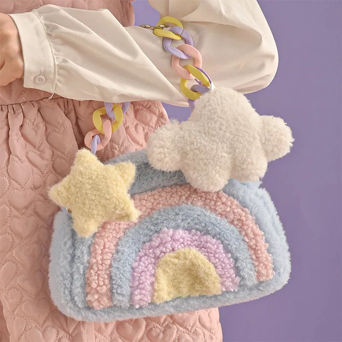 Softgirl Rainbow Plush Bag sold by Streetwear Society