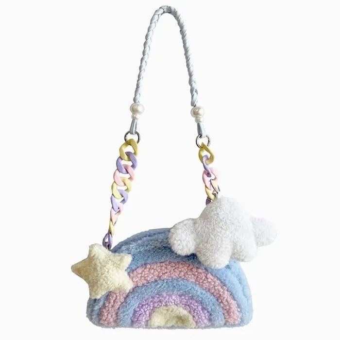 Softgirl Rainbow Plush Bag sold by Streetwear Society product image thumbnail 4