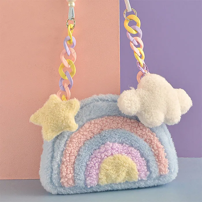 Softgirl Rainbow Plush Bag sold by Streetwear Society product image thumbnail 3
