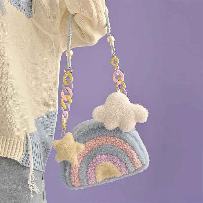 Softgirl Rainbow Plush Bag sold by Streetwear Society product image thumbnail 2