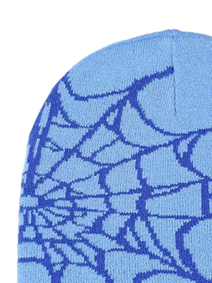 Spider web print beanie sold by Streetwear Society product image thumbnail 5